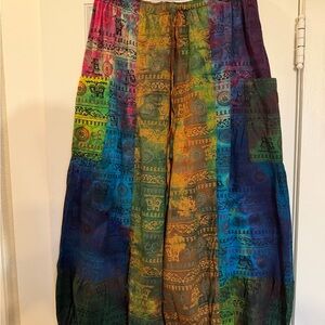 Rainbow Bohemian Haram Pants